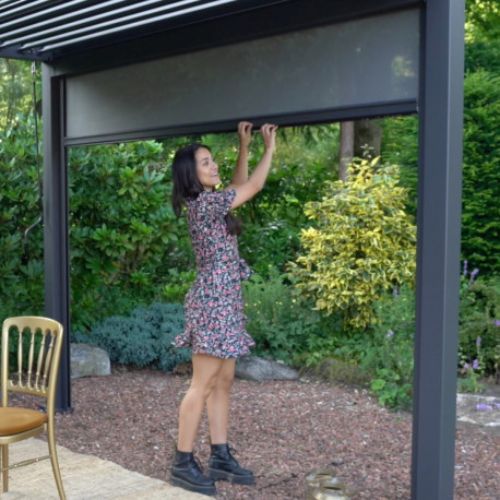 Cortina para pérgola  370 x 218 cm